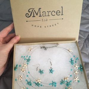 Marcel Starfish Necklace and Earrings Set